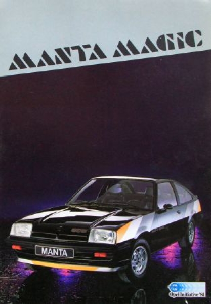 Opel Manta Modelprogram 1980 Dealermap with 4 Carbrochures (1007)